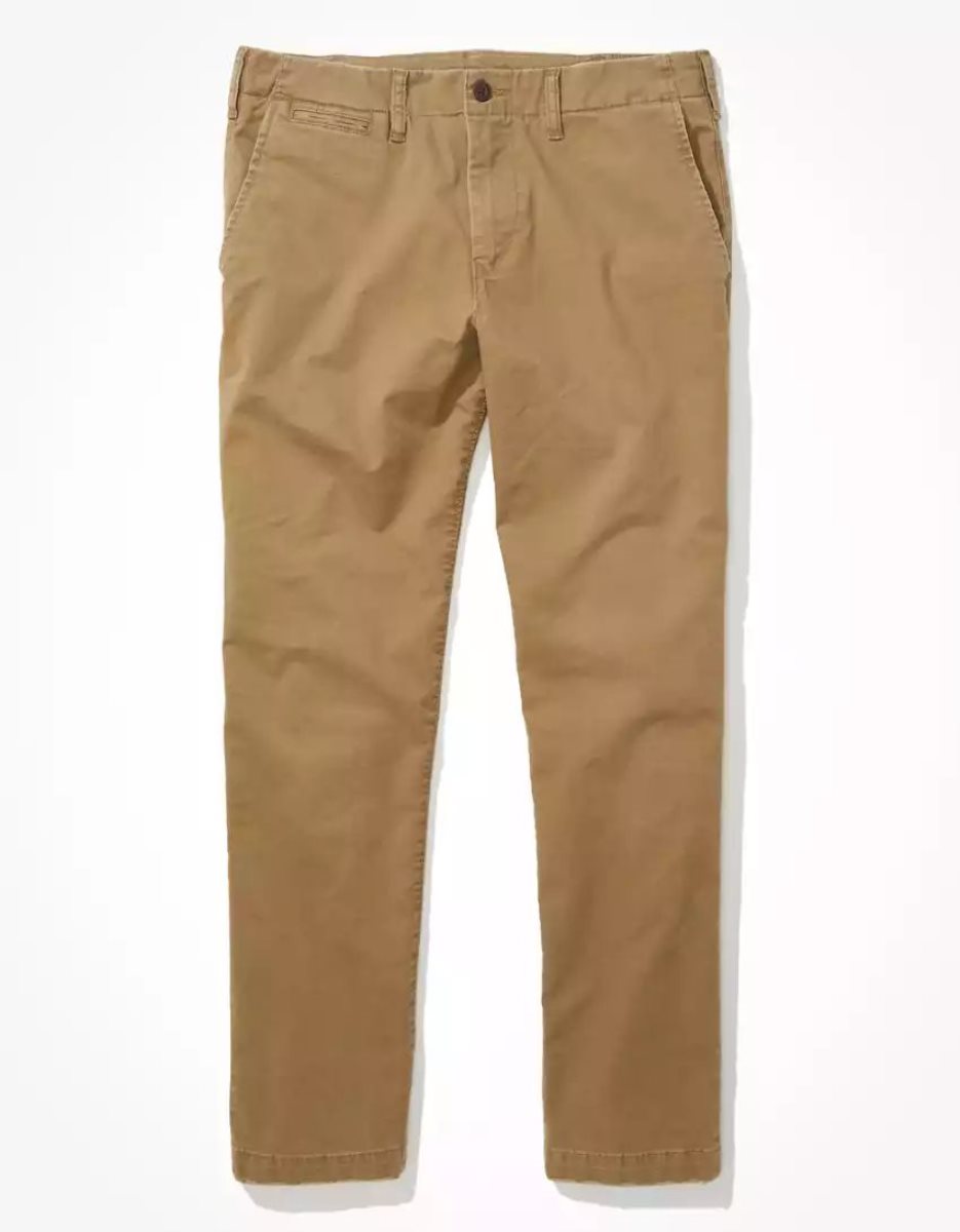 Pantalon American Eagle AE Flex Original Droit Lived-In Khaki Multicolore Homme | QLD-93553068